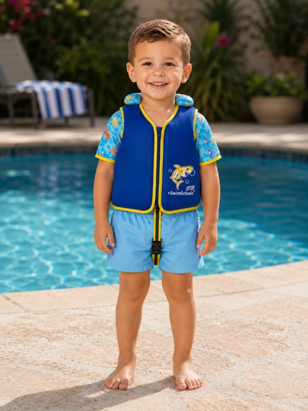 SwimSchool Aqua Leisure Kids 25–40 lb Shark Floatation Swim Trainer UPF 50+